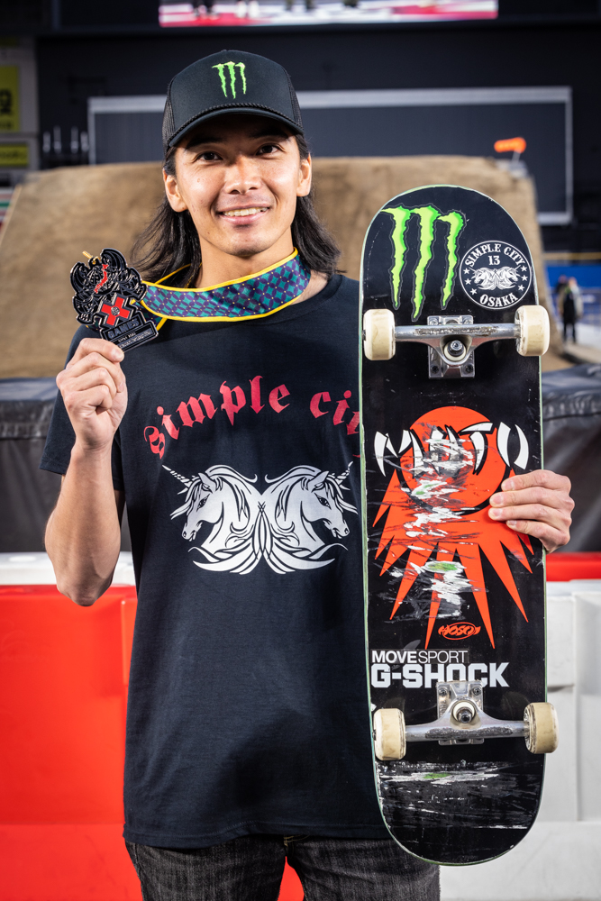 Monster Energy's Moto Shibata Takes Home Silver in Skateboard Vert Best Trick at X Games Chiba 2023