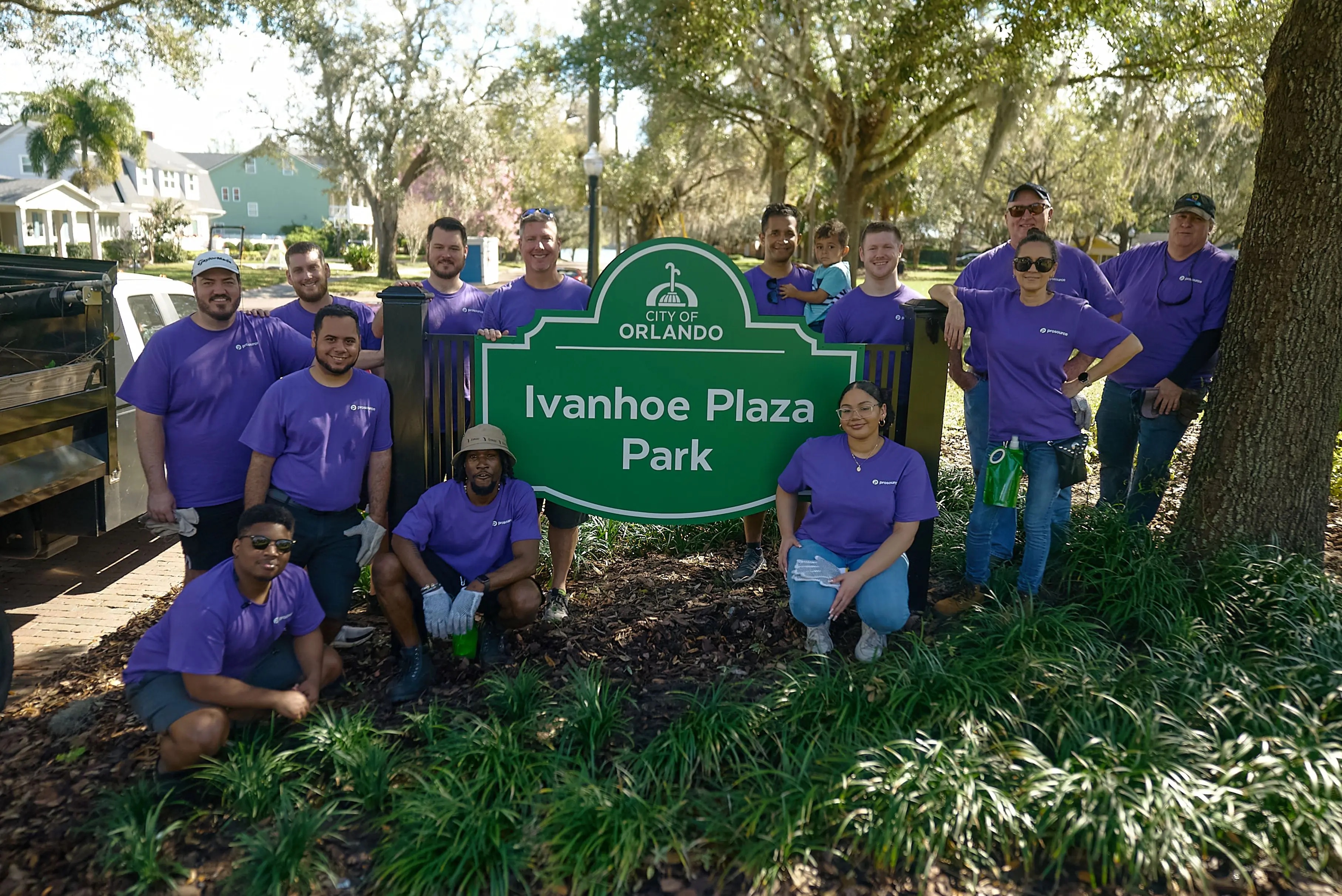 The ProSource team at Ivanhoe Plaza Park