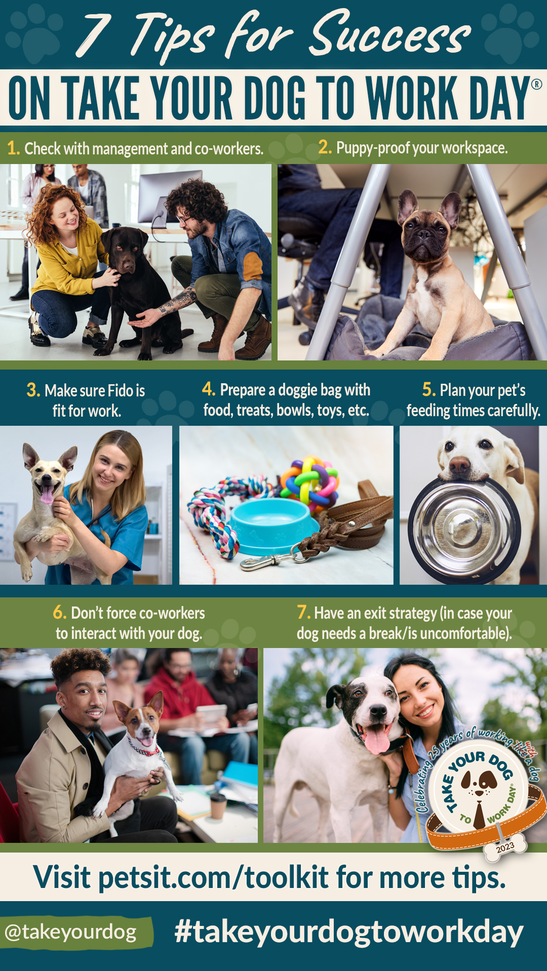 7 Tips for Take Your Dog To Work Day Success (PSI infographic)