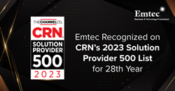 Thumb image for Emtec Recognized on CRNs 2023 Solution Provider 500 List for 28th Year
