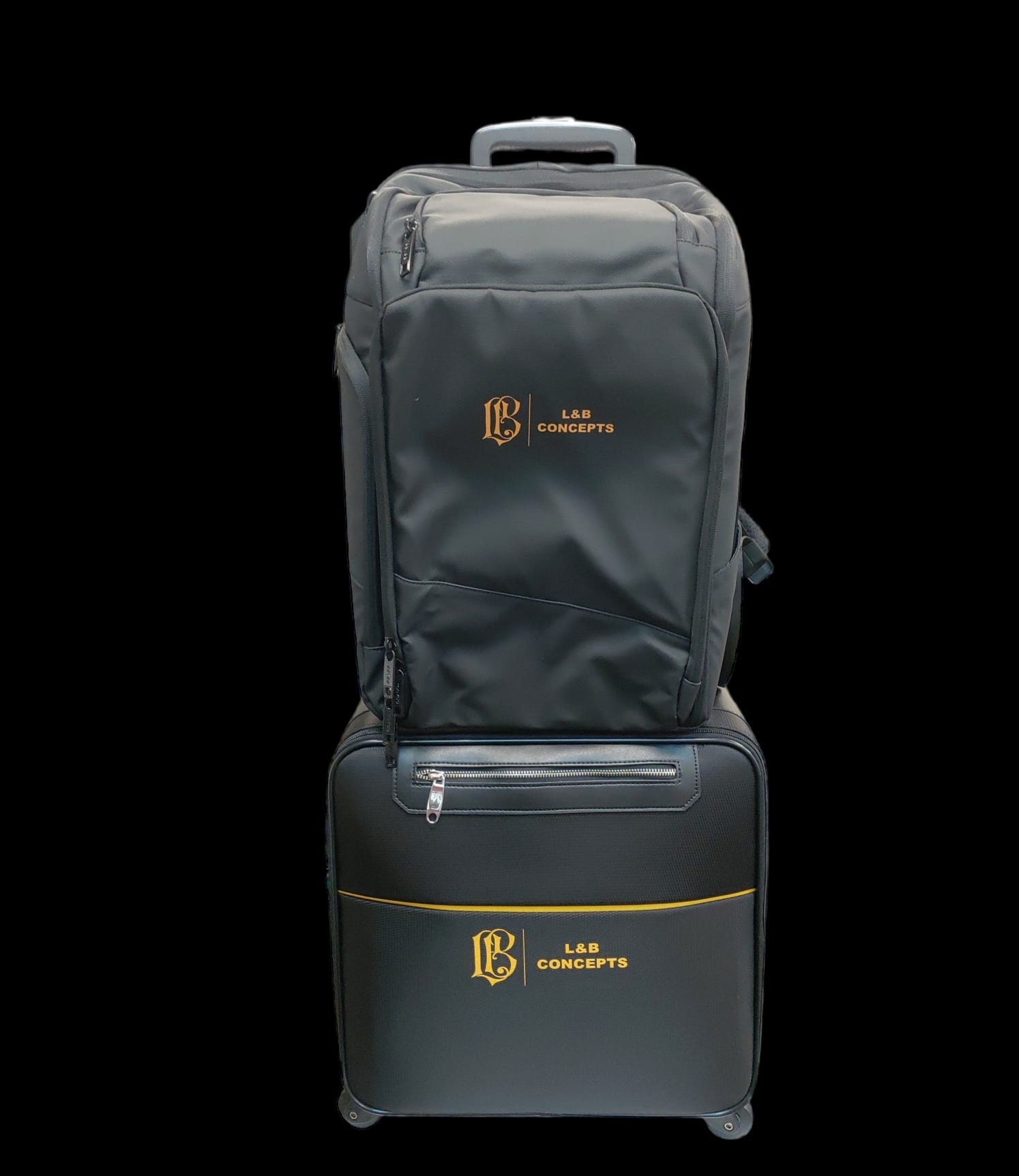 L and B luxury 18x18 inch carry on luggage. This was customized by us to be used for business or a quick weekend getaway. This four multi-directional bag is made out of woven polypropylene fabric