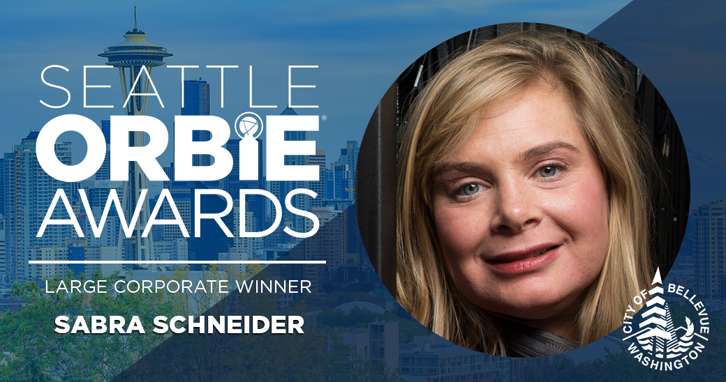 Large Corporate ORBIE Winner Sabra Schneider of City of Bellevue, Washington