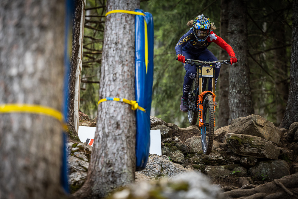 Monster Energy’s Camille Balanche Takes Second Place in the Elite Women Division at the UCI Downhill Mountain Bike World Cup in Lenzerheide