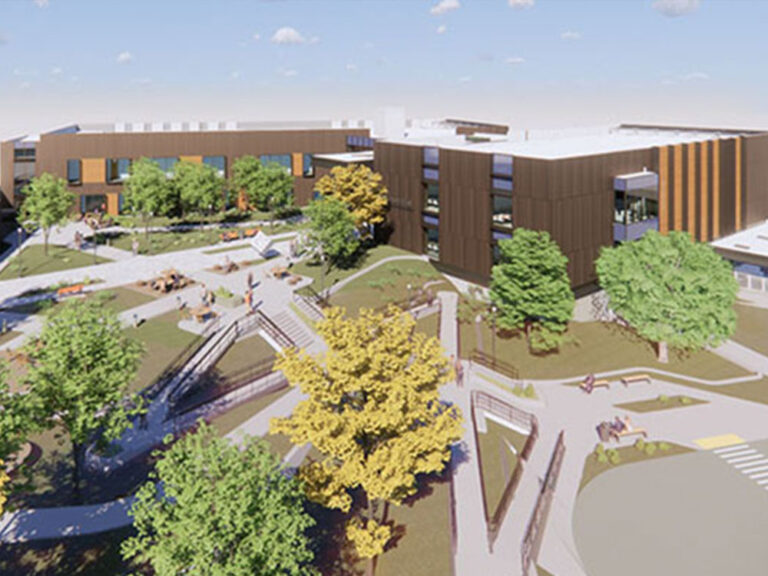 Rendering of the New Instructional Building at Sierra College in Rocklin, scheduled to open in Fall, 2023.
