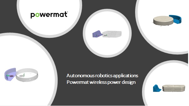 Powermat's wireless power technology enables autonomous, efficient robots that are free from exact alignment or docking restrictions.