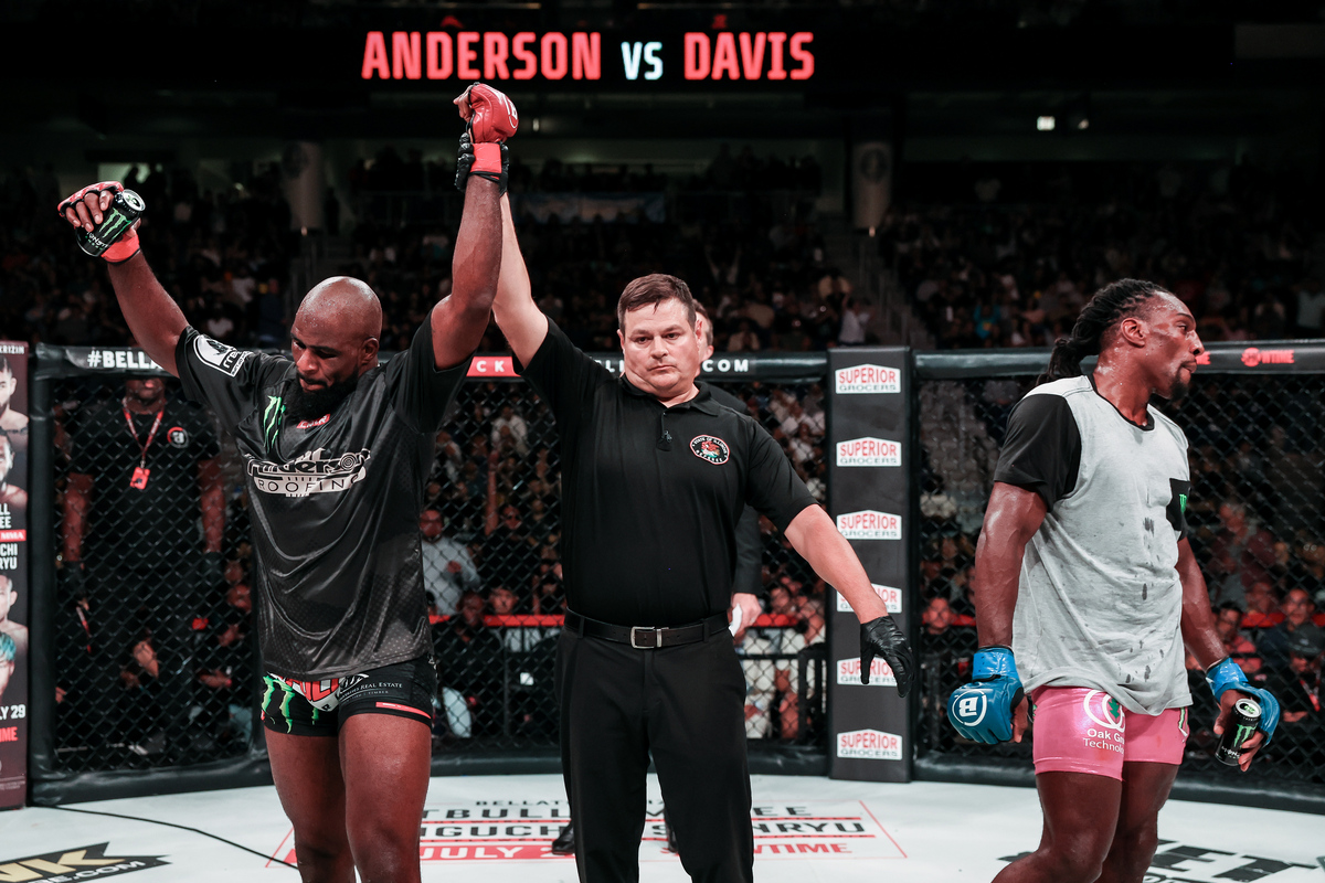 Monster Energy's Corey Anderson Earns Split Decision Victory Against Phil Davis in Light Heavyweight Bout at Bellator 297 in Chicago