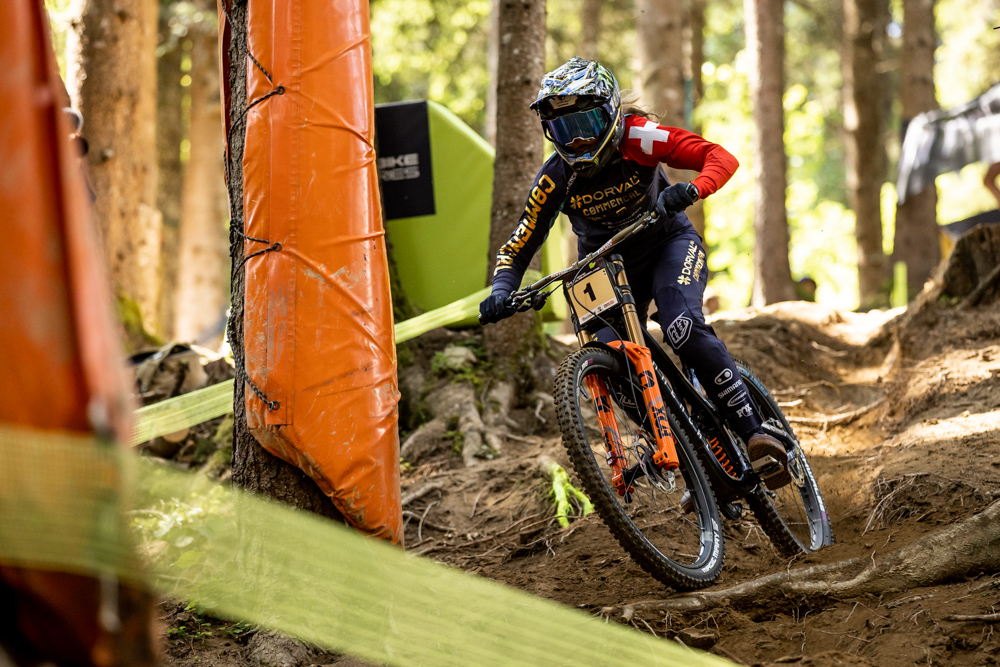 Monster Energy’s Camille Balanche Takes Second Place in the Elite Women Division at the UCI Downhill Mountain Bike World Cup in Leogang