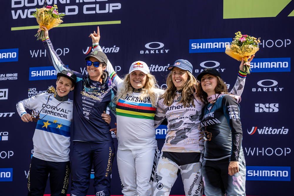 Monster Energy’s Camille Balanche Takes Second Place in the Elite Women Division at the UCI Downhill Mountain Bike World Cup in Leogang