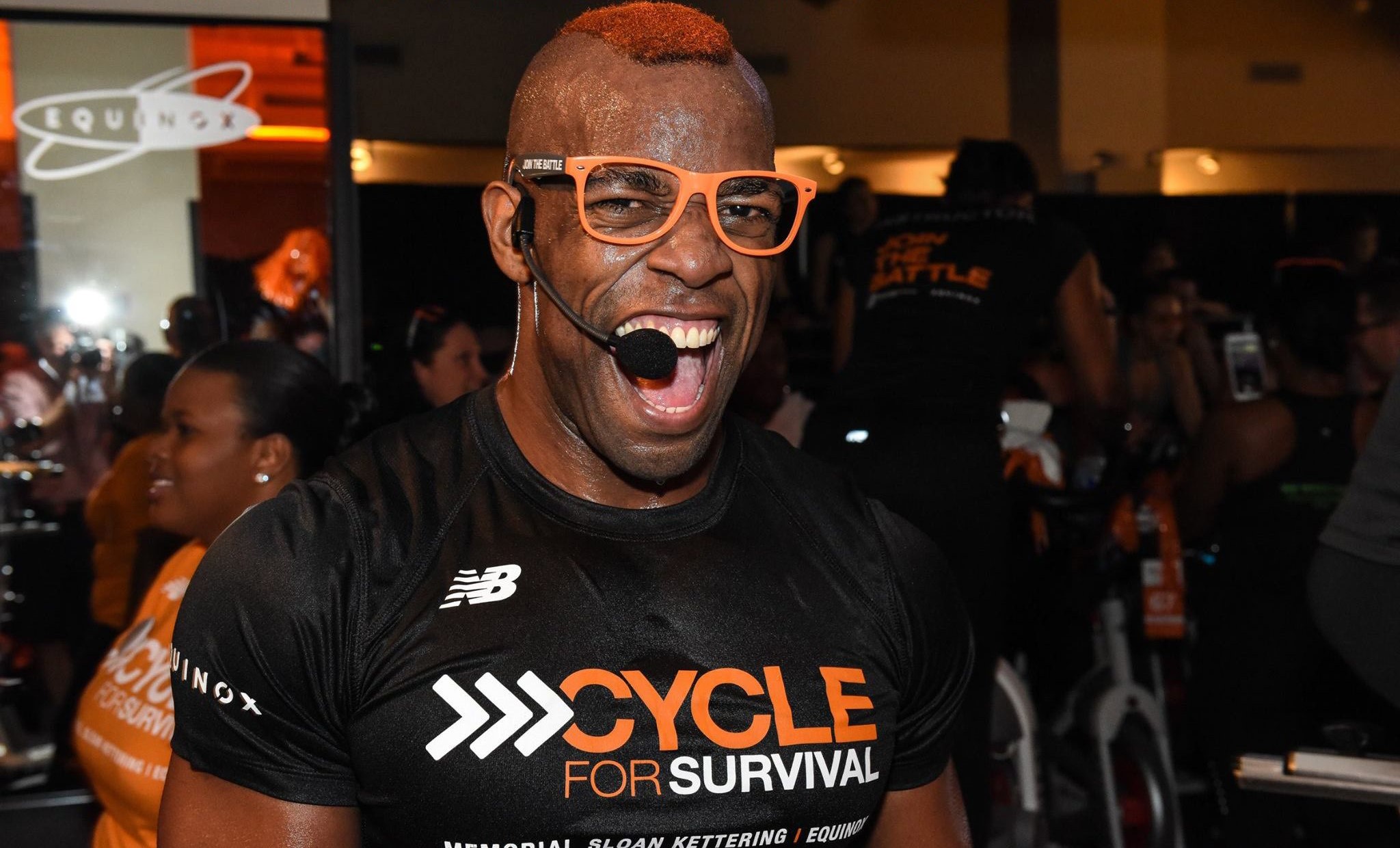 Mario Godiva as a media spokesperson for Equinox and Cycle for Survival