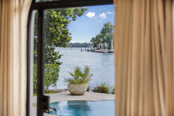 View from $13.5 Million listing 527 East Dilido Drive located in Miami Beach at Venetian Isalnds