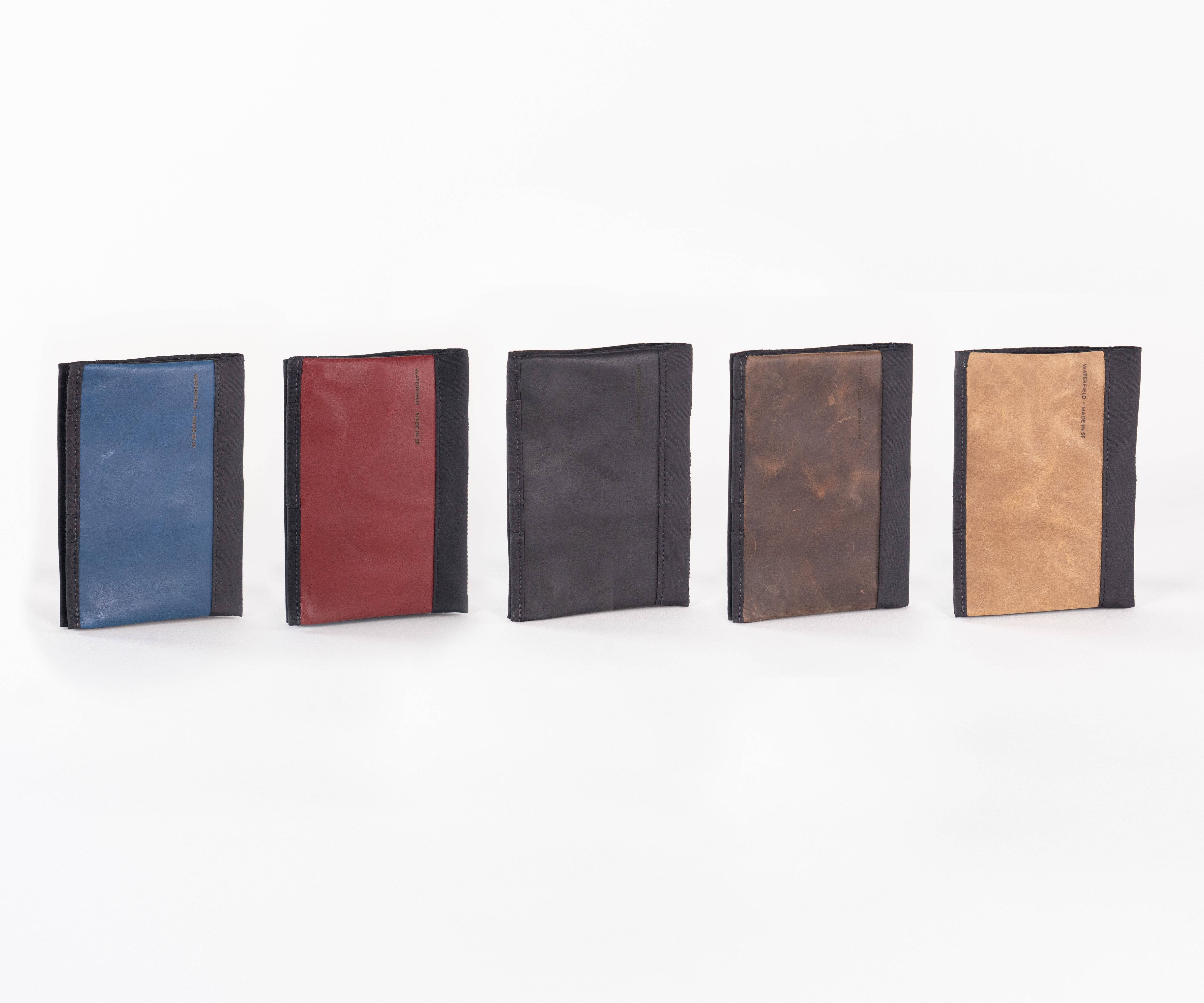 Five full-grain leather panel colors to choose from