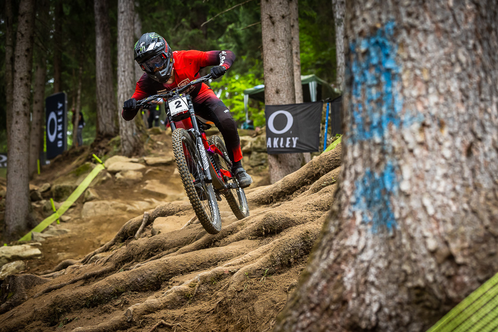 Monster Energy's Loris Vergier Lands in Fifth Place in the Elite Men's Division at the UCI Downhill Mountain Bike World Cup in Val di Sole, Italy