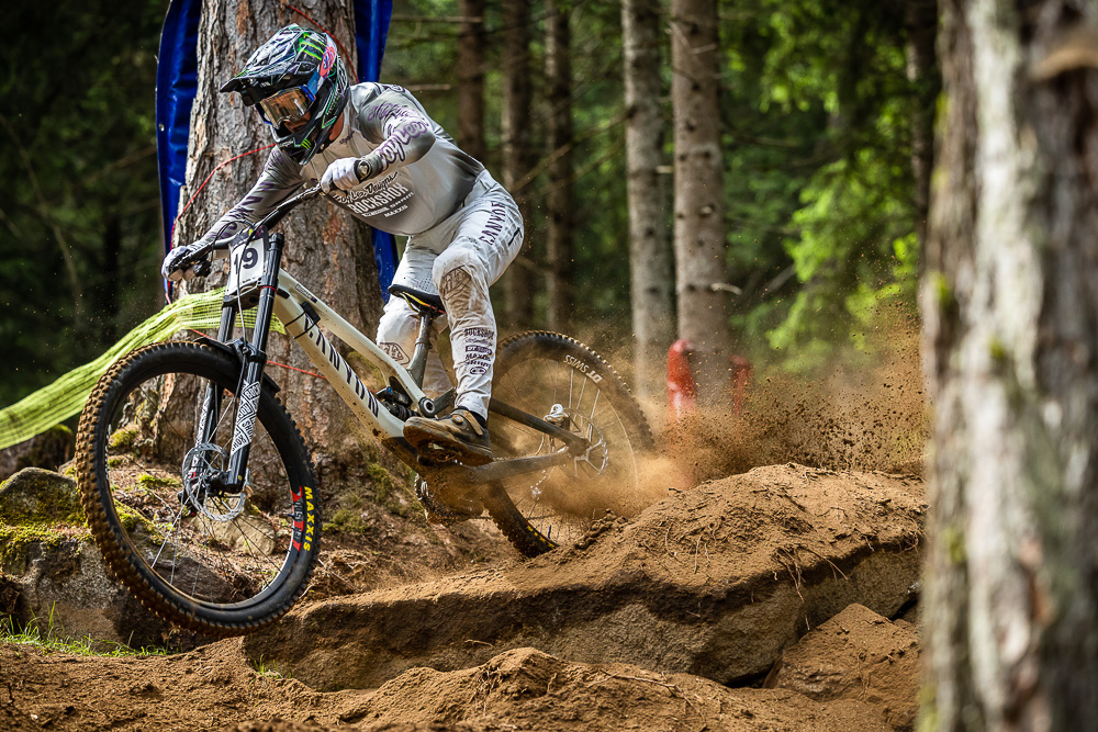 Monster Energy's Troy Brosnan Lands in Fourth Place in the Elite Men's Division at the UCI Downhill Mountain Bike World Cup in Val di Sole, Italy