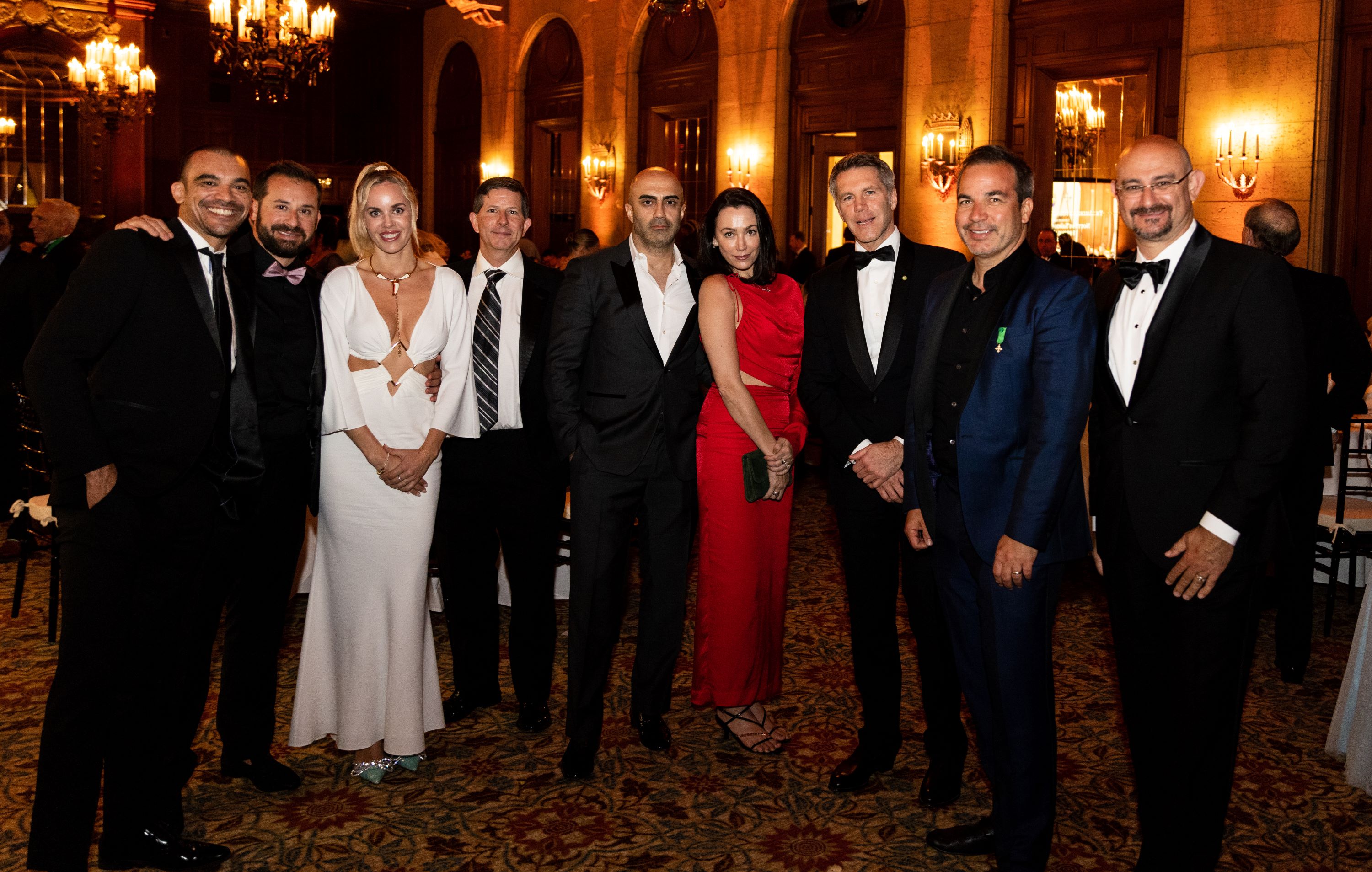 Grand Patron Sinan Kanatsiz (second from right) with guests at the 2023 Fifth Notte di Savoia Los Angeles Gala Reception, April 29, 2023