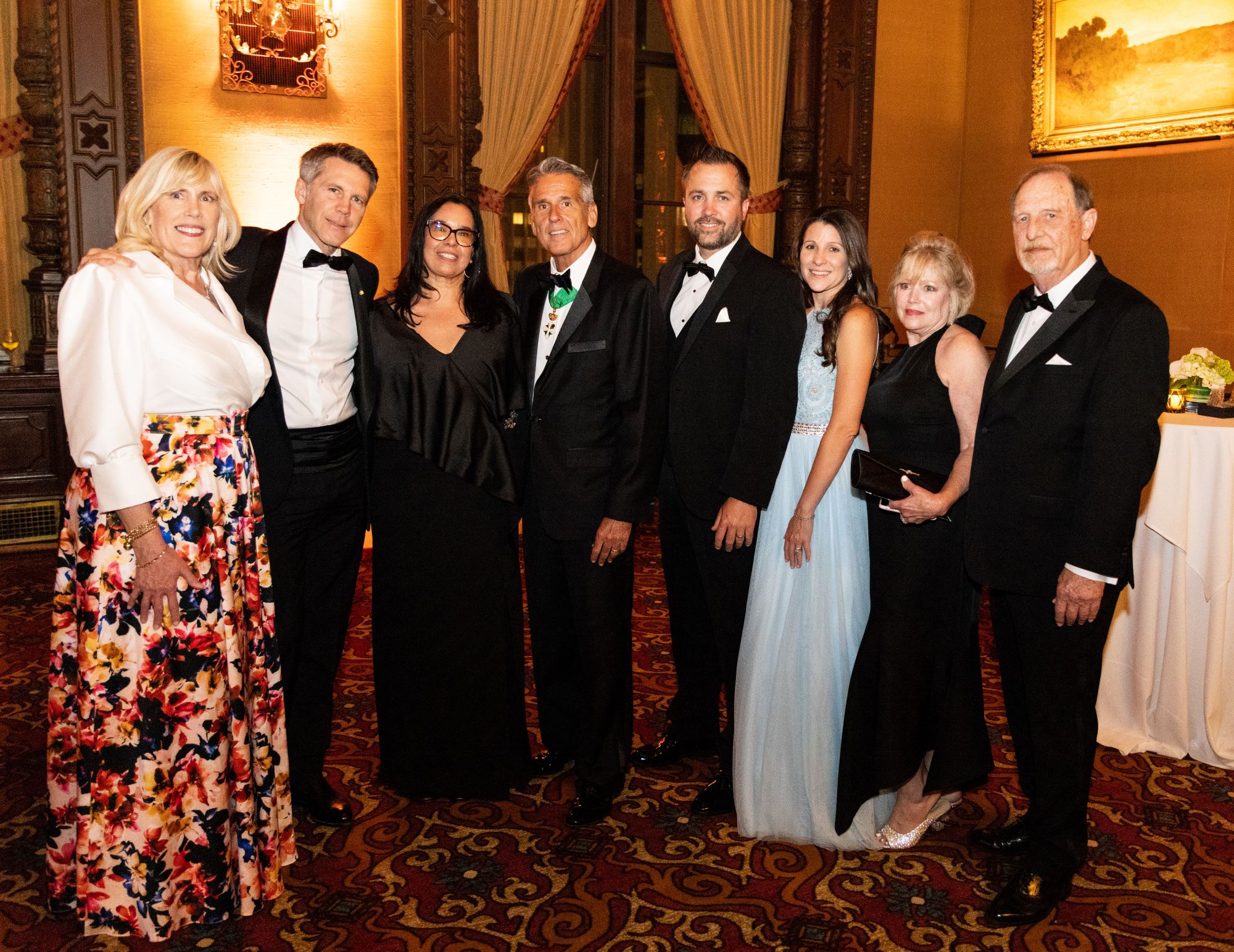 Christy Albeck (left) with HRH Prince Emmanuel Philibert of Savoy and Event Chair Daniel J. McClory and guests, Fifth Annual Notte di Savoia Los Angeles, April 29, 2023