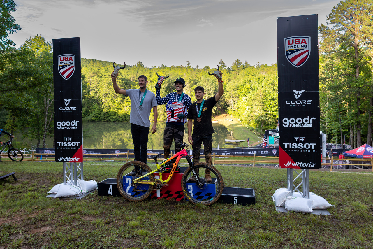Monster Energy’s Mitch Ropelato from Utah is the New U.S. Champion in Elite Men’s Dual Slalom at the 2023 USA Gravity Mountain Bike National Championships in Rock Creek, North Carolina