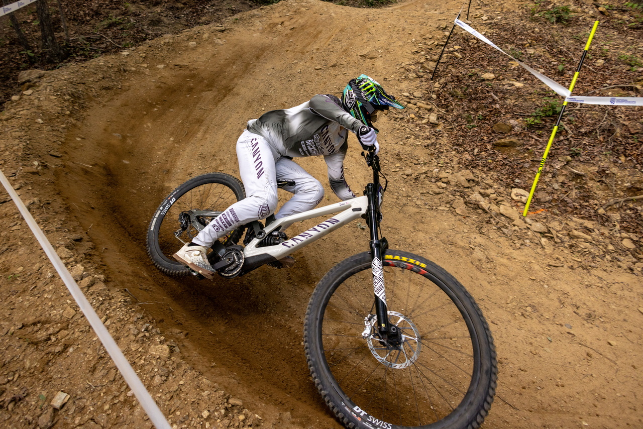 Monster Energy's Luca Shaw Takes U.S. National Championship Win in the Elite Men’s Downhill Category at the 2023 USA Gravity Mountain Bike National Championships in Rock Creek, North Carolina