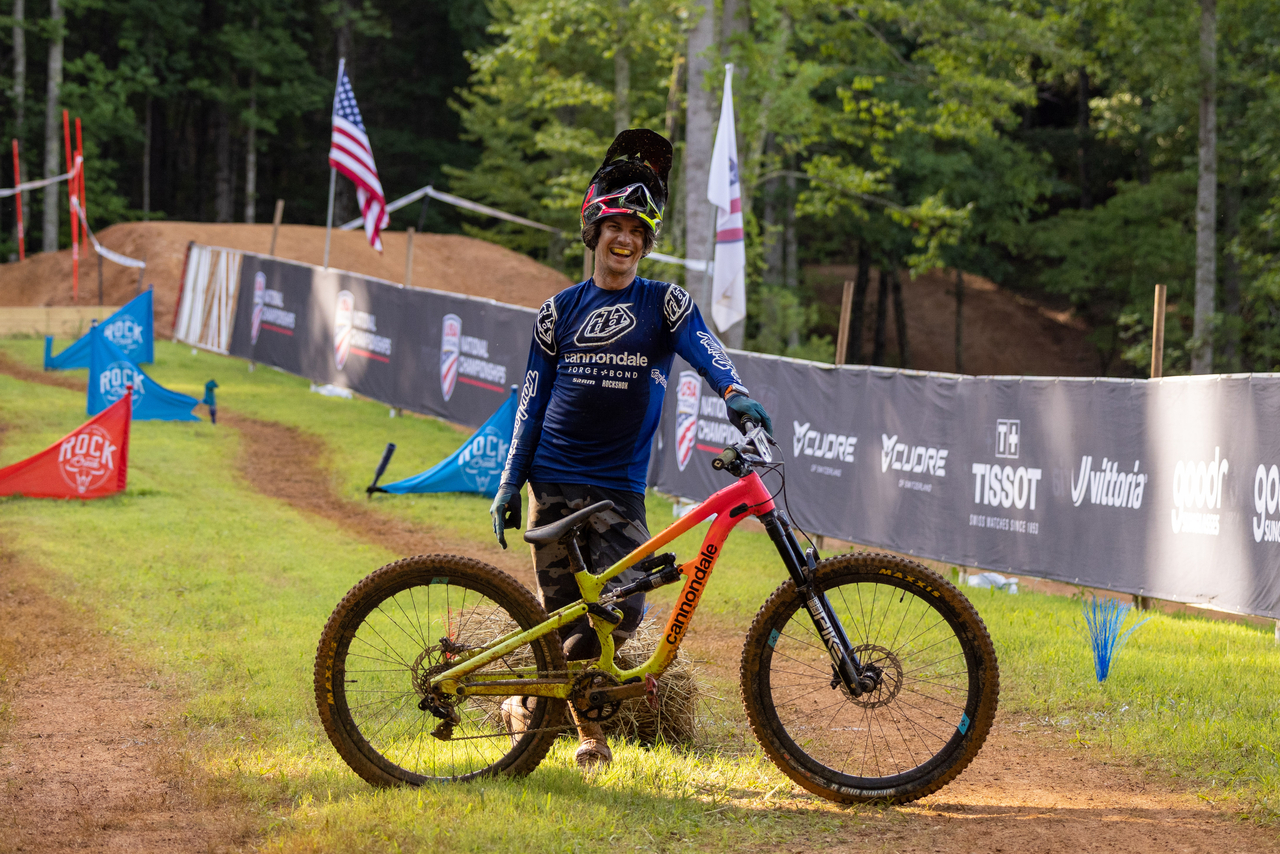 Monster Energy’s Mitch Ropelato from Utah is the New U.S. Champion in Elite Men’s Dual Slalom at the 2023 USA Gravity Mountain Bike National Championships in Rock Creek, North Carolina