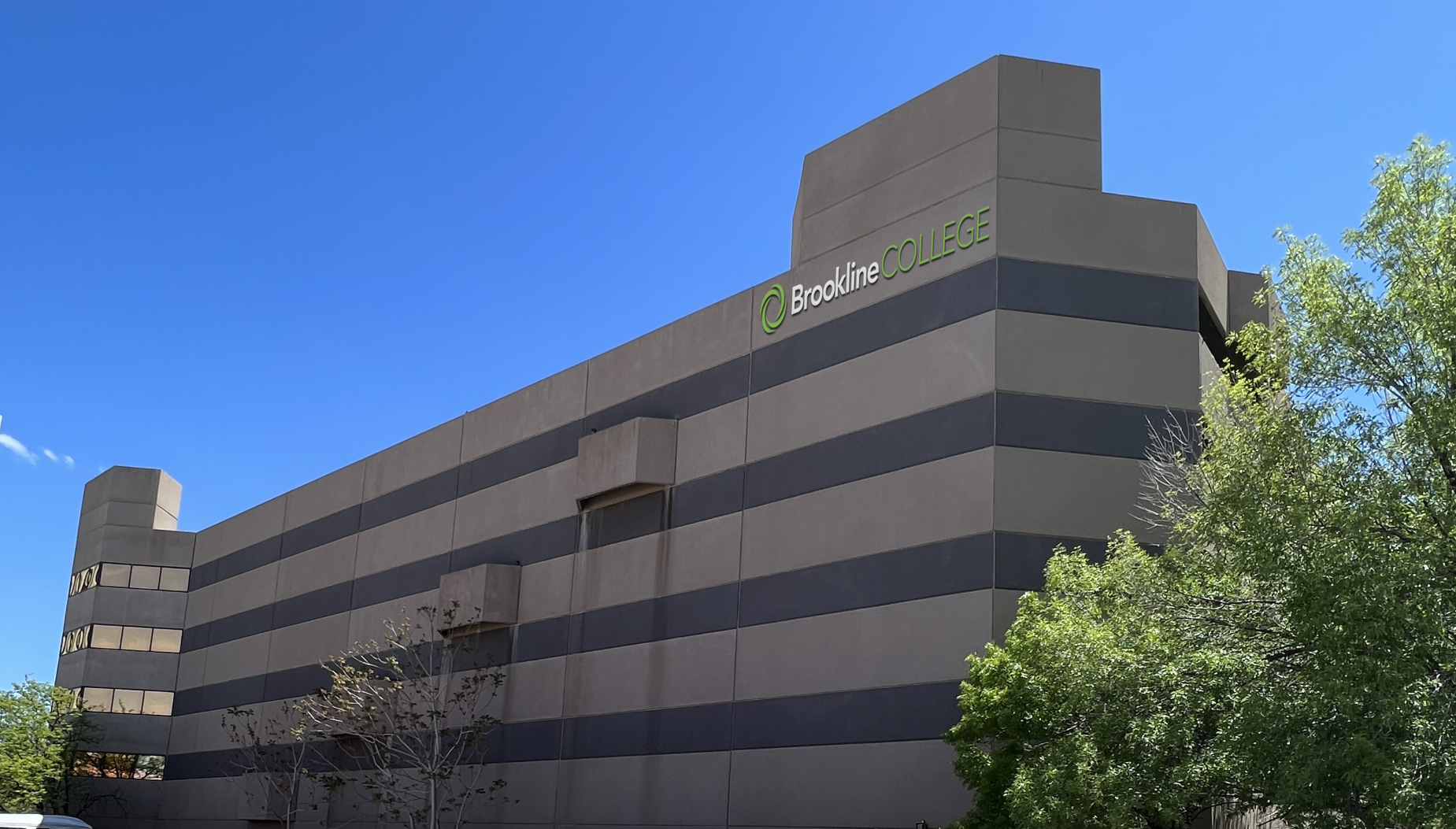 A look at the exterior of Brookline College's new Albuquerque campus.
