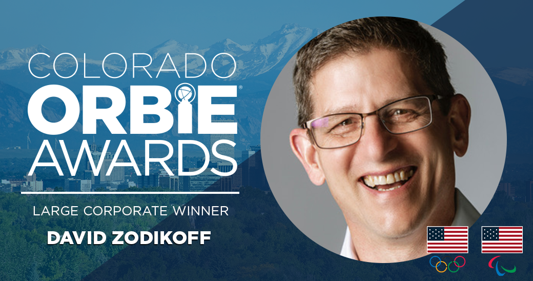 Large Corporate ORBIE Winner, David Zodikoff of United States Olympic & Paralympic Committee