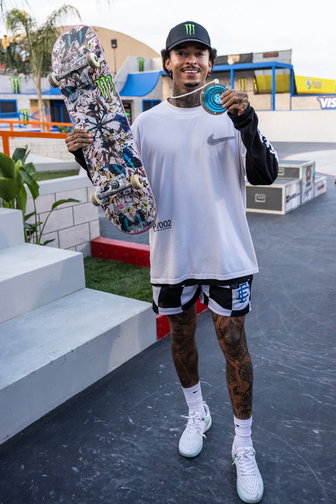 Monster Energy's Nyjah Huston Wins Bronze in Men's Skateboard Street Best Trick at X Games California 2023