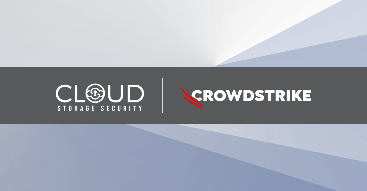 Cloud Storage Security and CrowdStrike Logos