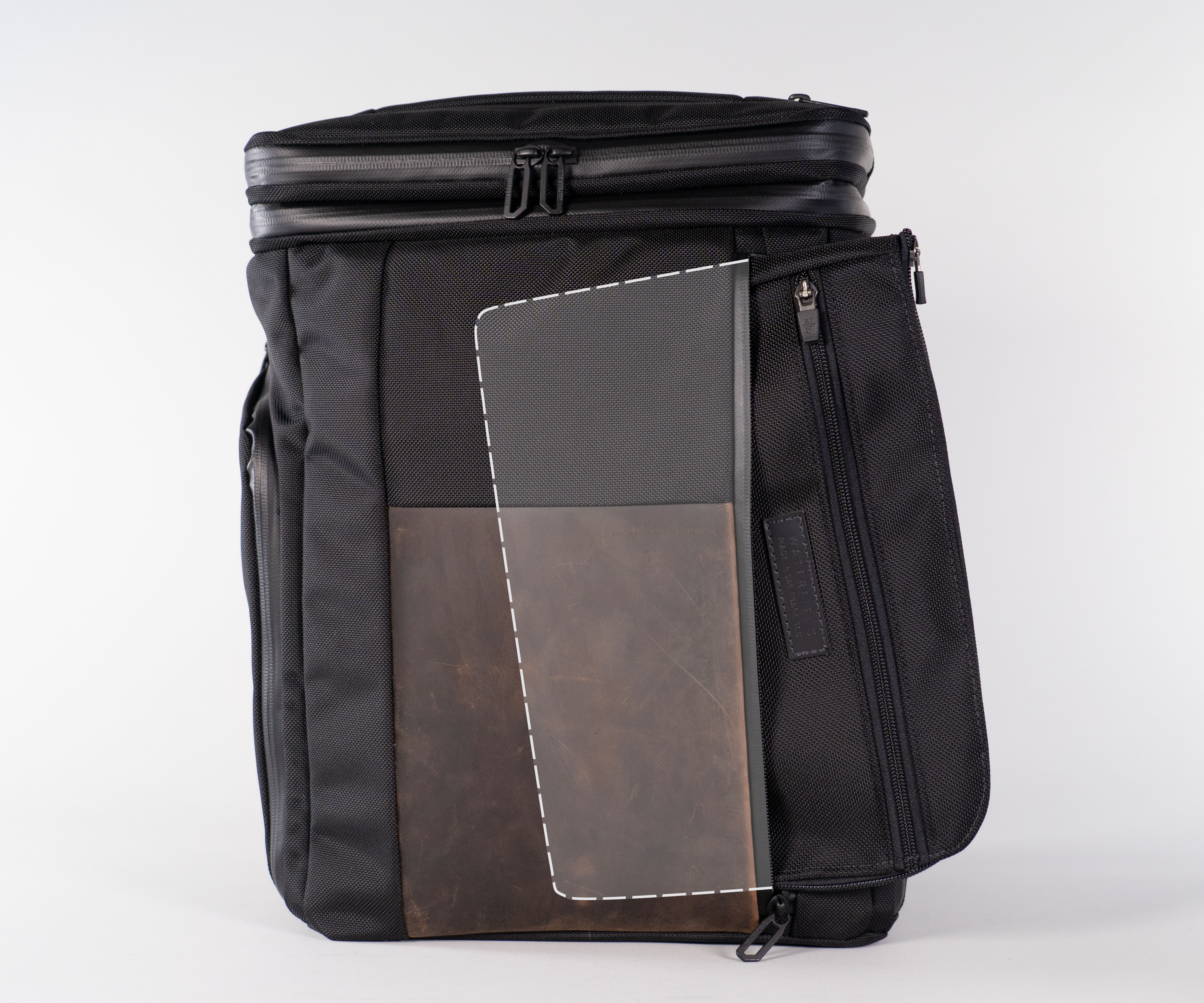 Front pocket fits WaterField Air Caddy (tablet & accessories pouch)