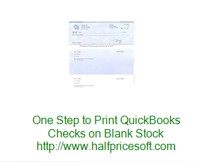Print through QB on blank check stock