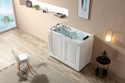 EMPAVA’s Walk-in Whirlpool Tub features larger than average soaking depth and entry door for maximum comfort