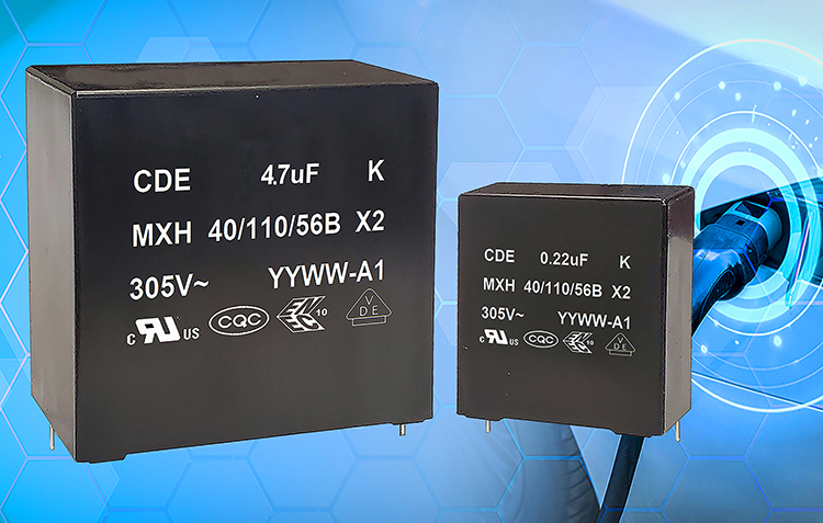 Cornell Dubilier's MXH series of X2, EMI/RFI suppression capacitors