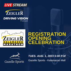 2024 Zeigler Kalamazoo Marathon Registration Opens Today August 1, Live Kick Off Event at Gazelle Sports