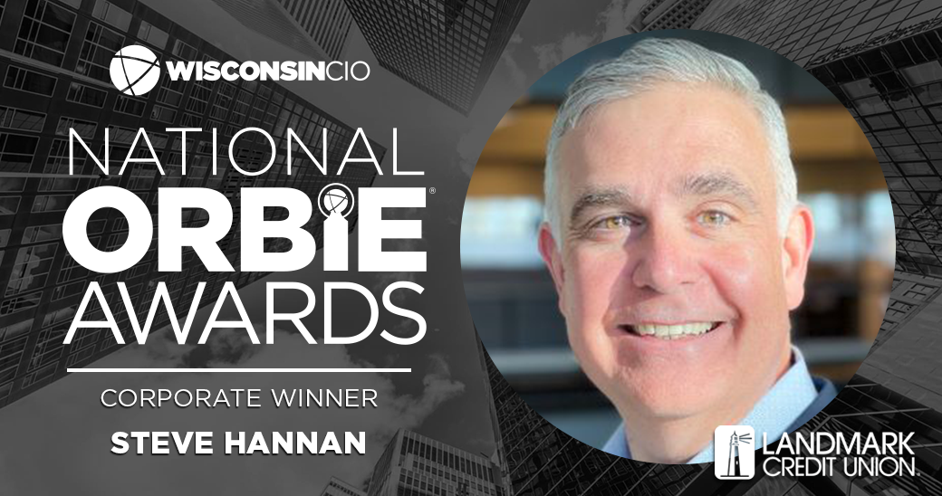 Corporate ORBIE Winner, Steve Hannan of Landmark Credit Union