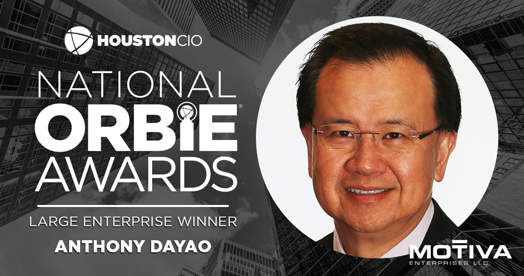 Large Enterprise ORBIE Winner, Anthony Dayao of Motiva Enterprises LLC