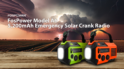Stay Powered and Connected Anywhere with the New FosPower Model A6 Solar Crank Radio
