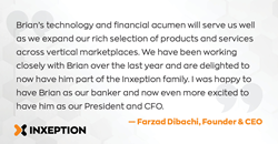 Brian DeCenzo joins Inxeption as President and Chief Financial Officer